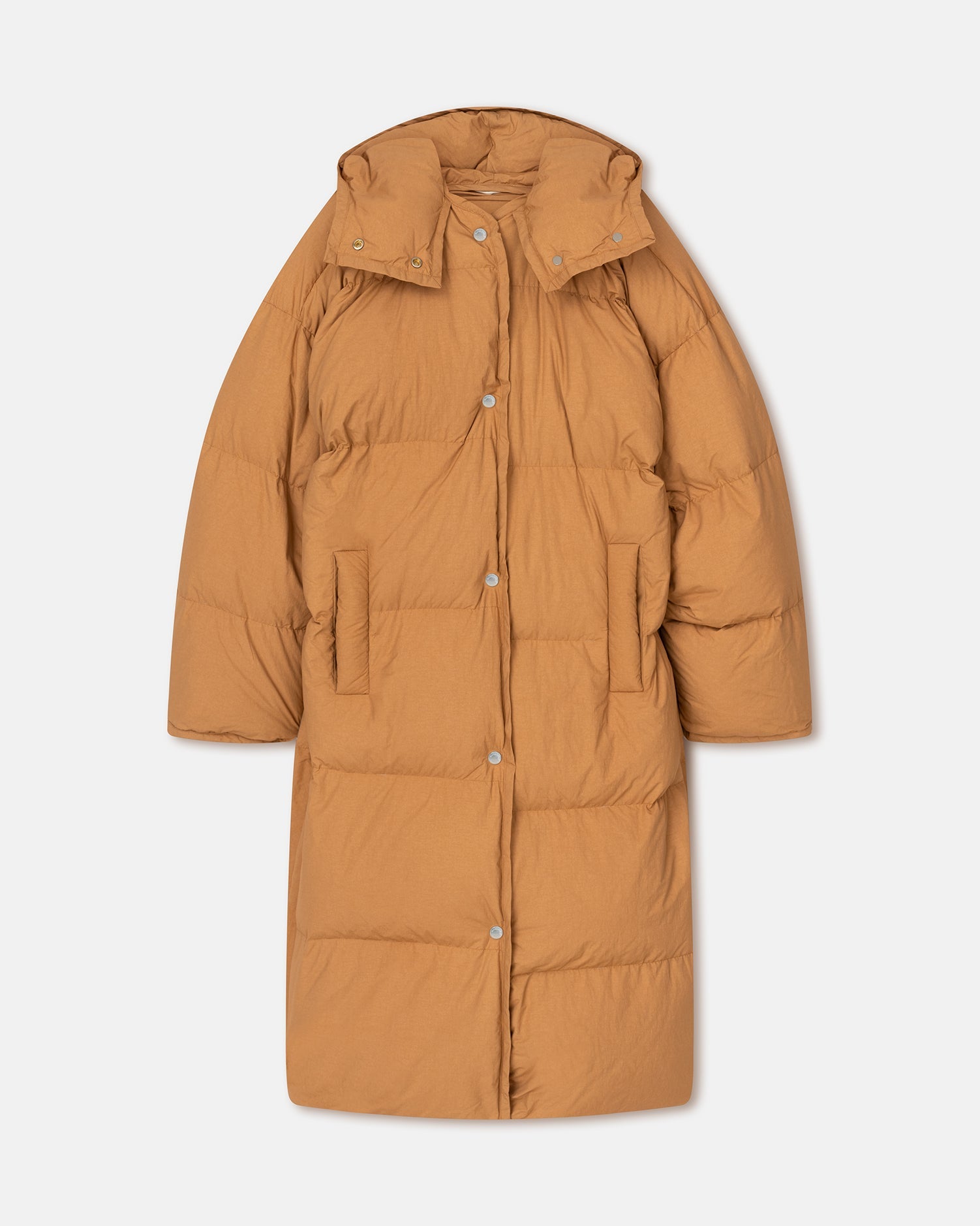 Riva Tech Poplin Puffer Coat | Biscuit