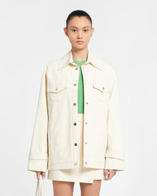 Varisa Twill Jacket | Creme