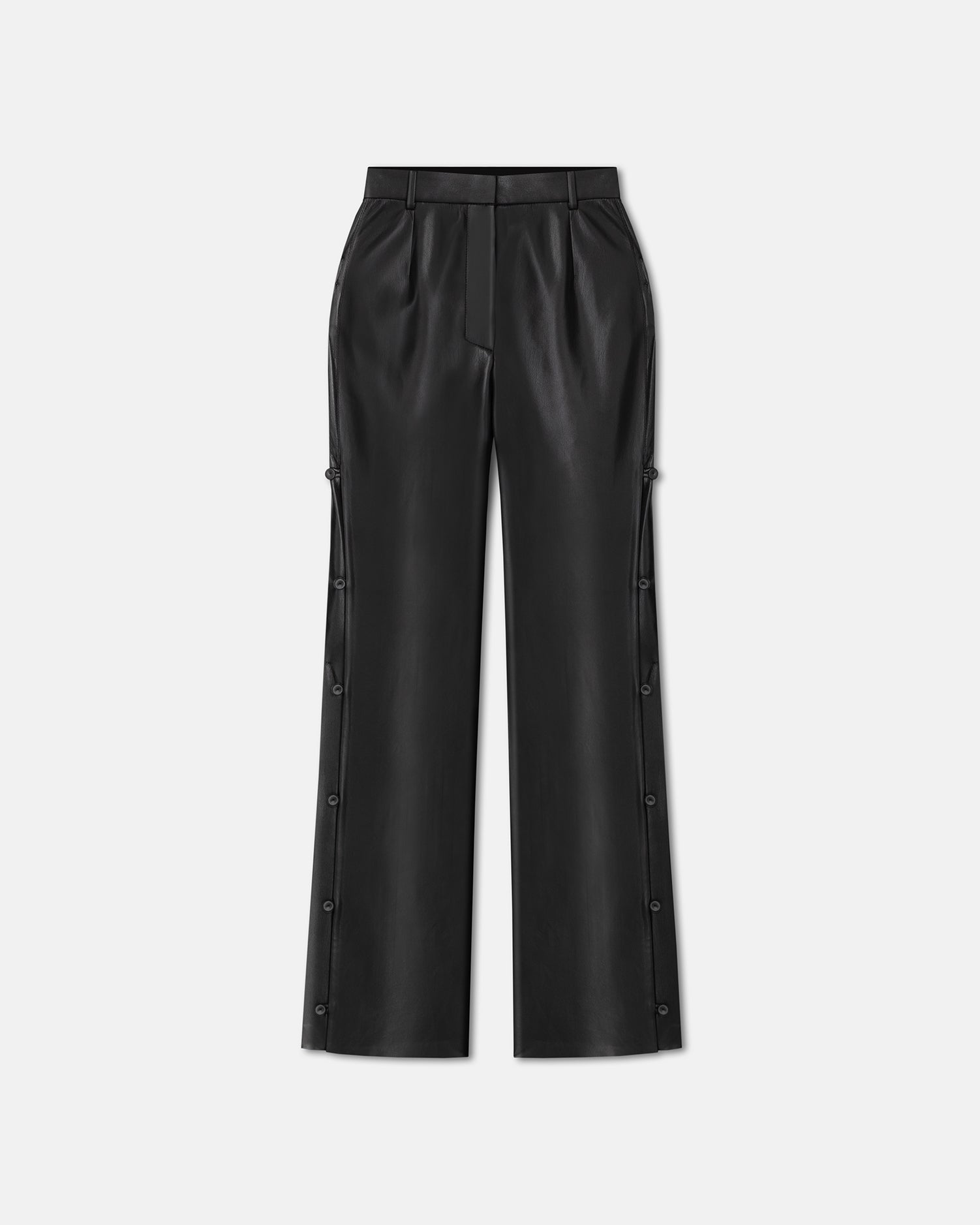 Felina Okobor Alt-Leather Slim-Leg Pants | Black