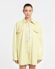 Womens | Kaysa Okobor Alt-Leather Shirt | Lemongrass