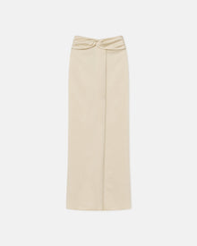 Womens | Myde Draped Crisp-Satin Maxi Skirt | Creme