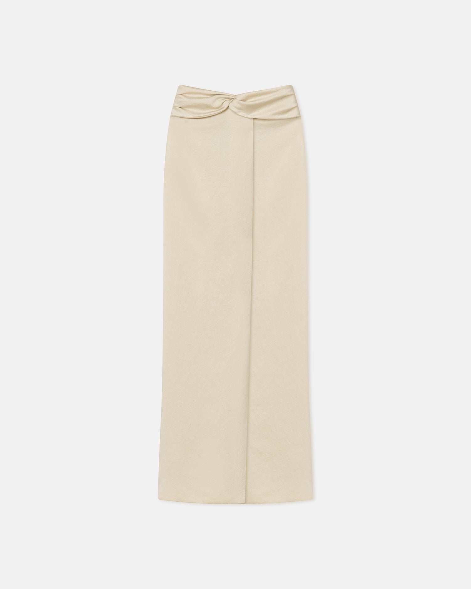 Womens | Myde Draped Crisp-Satin Maxi Skirt | Creme