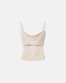 Womens | Silvine Slip Satin Top | Creme