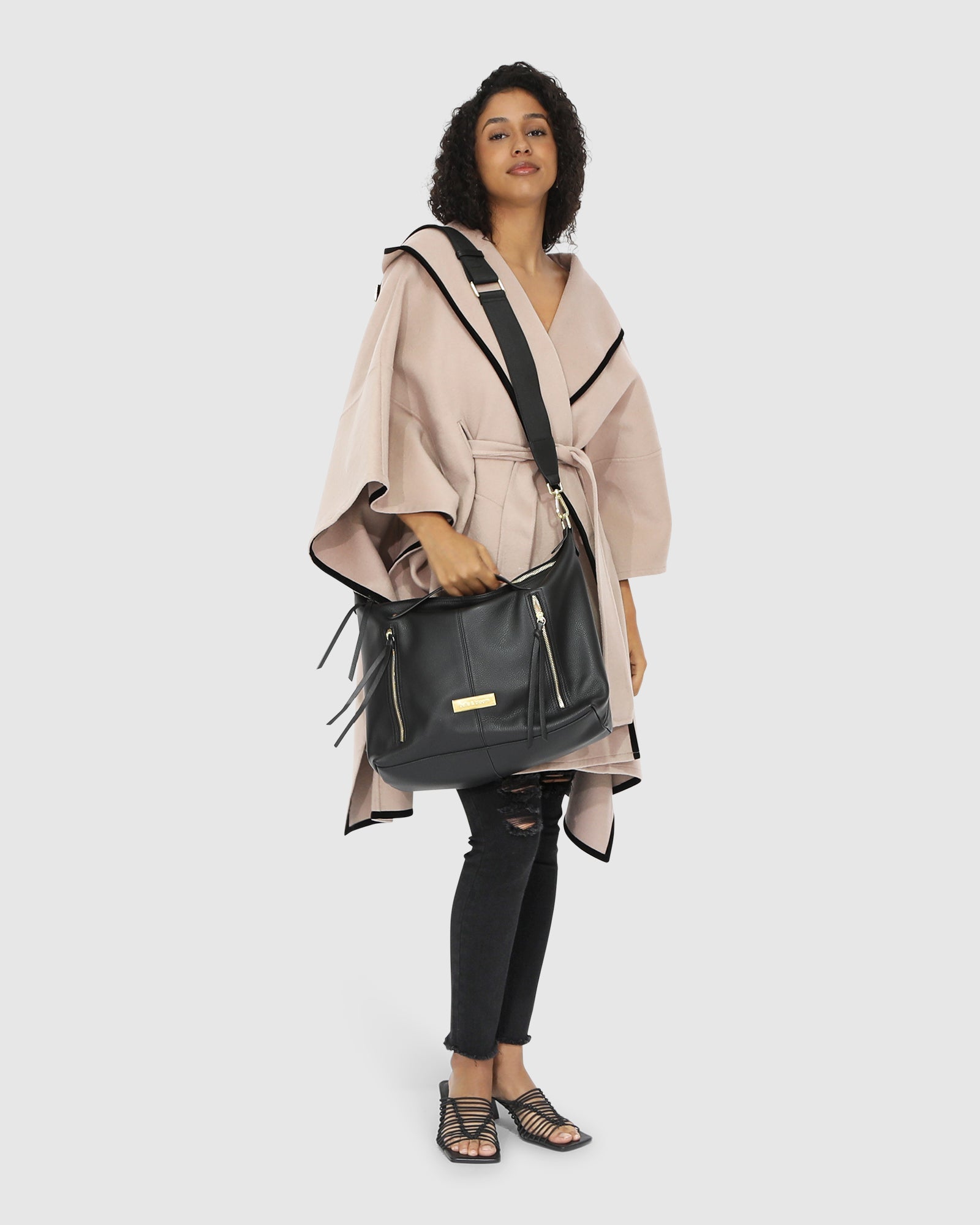 Women | Need You Now Wool Blend Hooded Cape | Sand