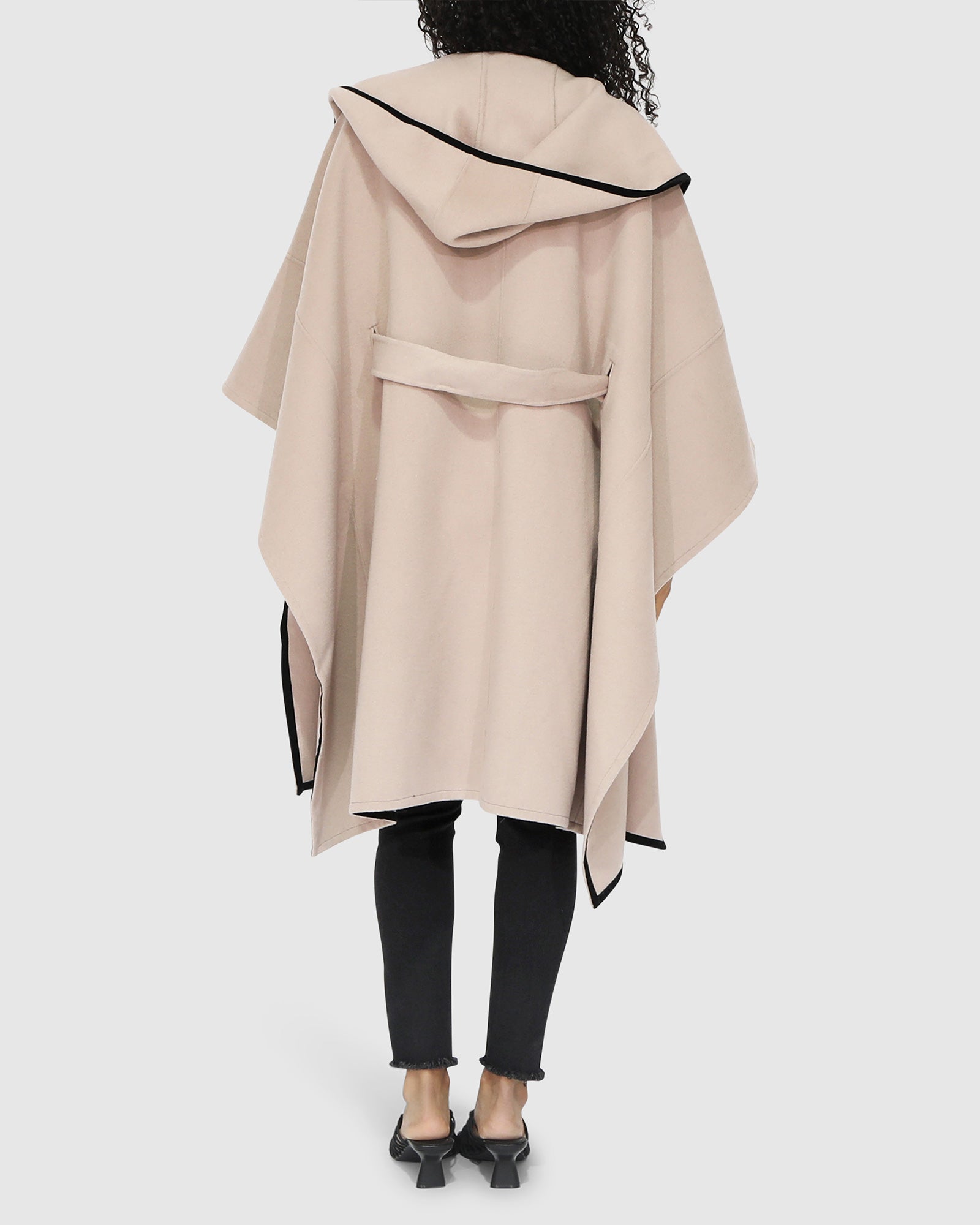 Women | Need You Now Wool Blend Hooded Cape | Sand