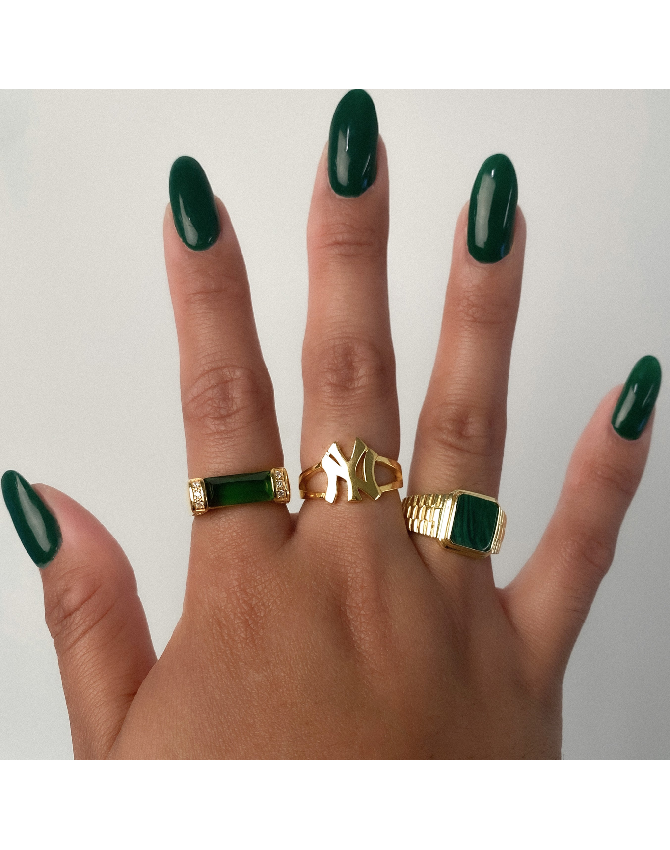 Size 4 - 12 | NY Yankees Cut Ring | Gold Vermeil and Sterling Silver