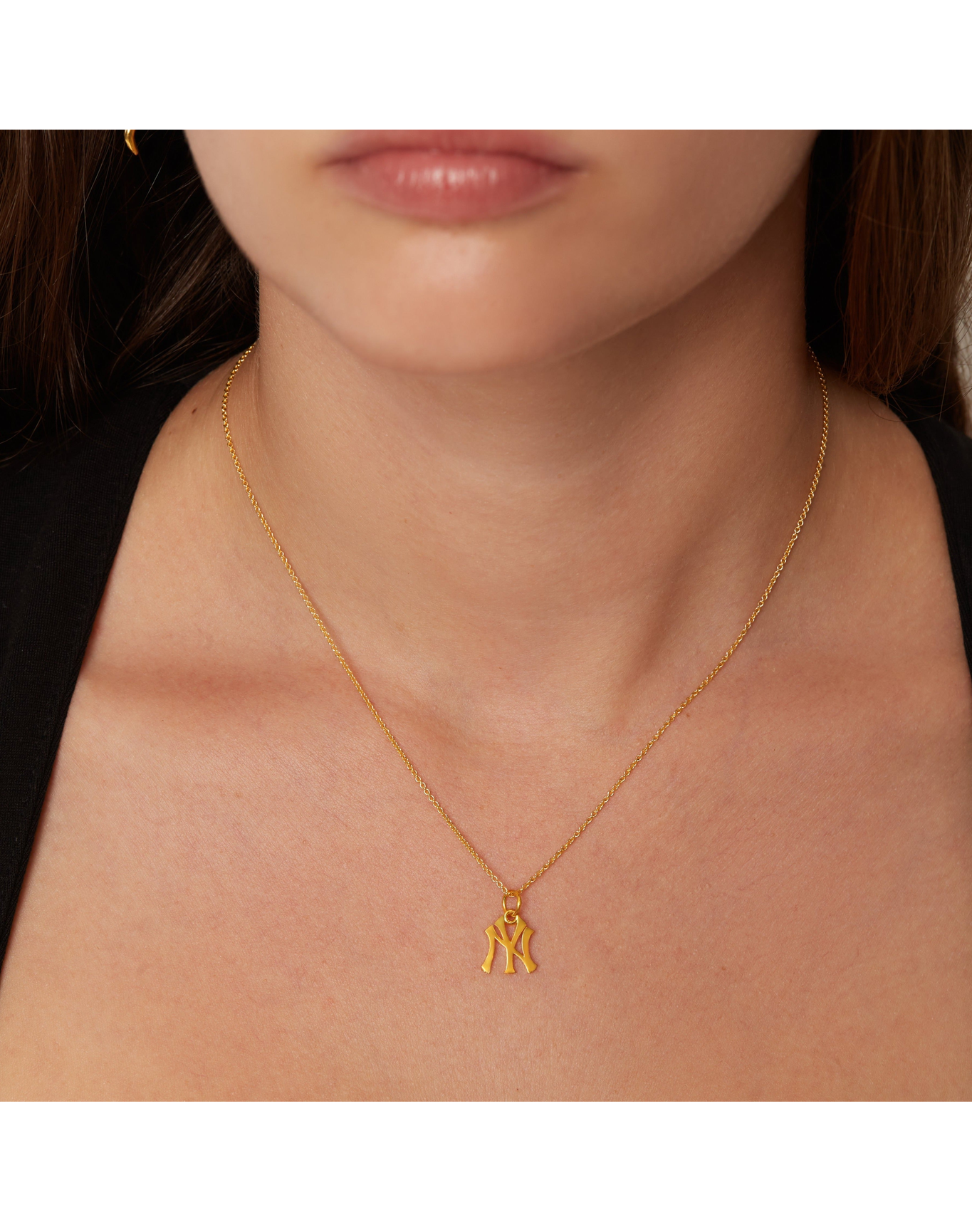 NY Yankees Mini Pendant Necklace | Gold Vermeil and Sterling Silver