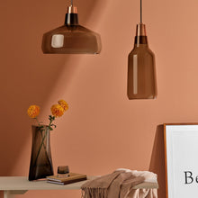 Mono Lamp With Copper Socket Tall | Smoke/Copper