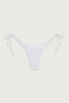 Naia tie side skimpy bikini bottom optic white