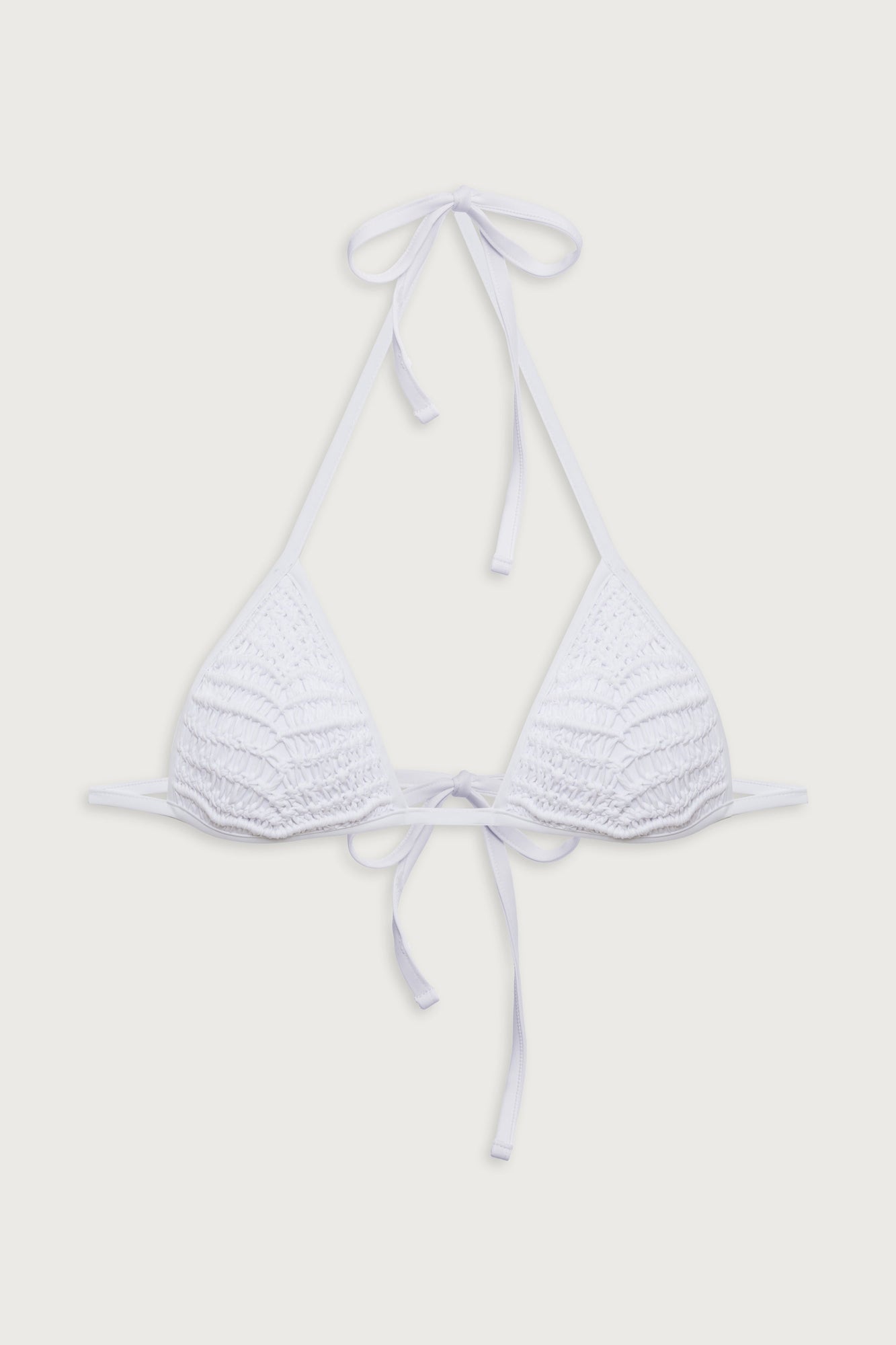 Naia triangle halter bikini top optic white