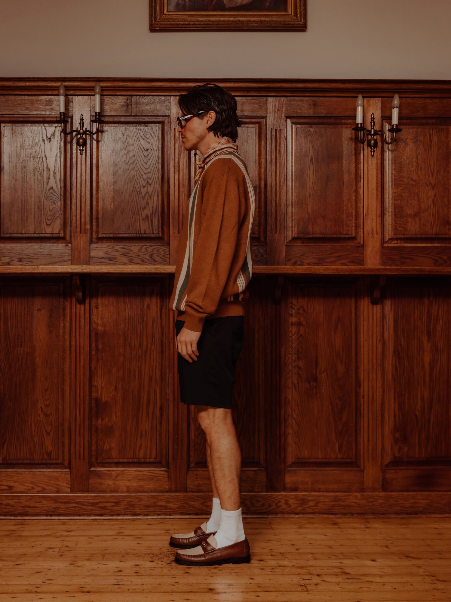 Mens | Roma Leather Loafer | Chestnut/Cream