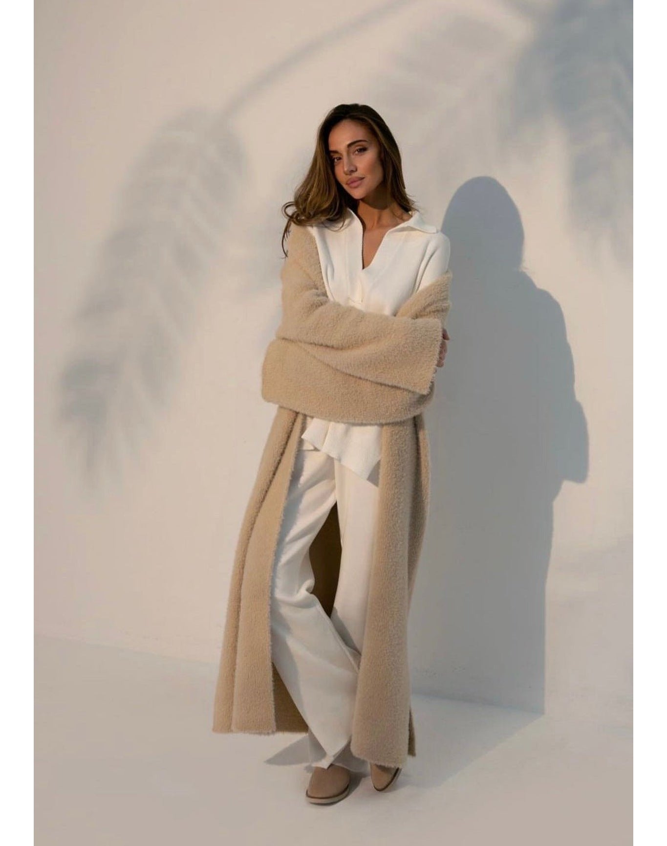Nalla Milk Polo Oversized Sweater | White