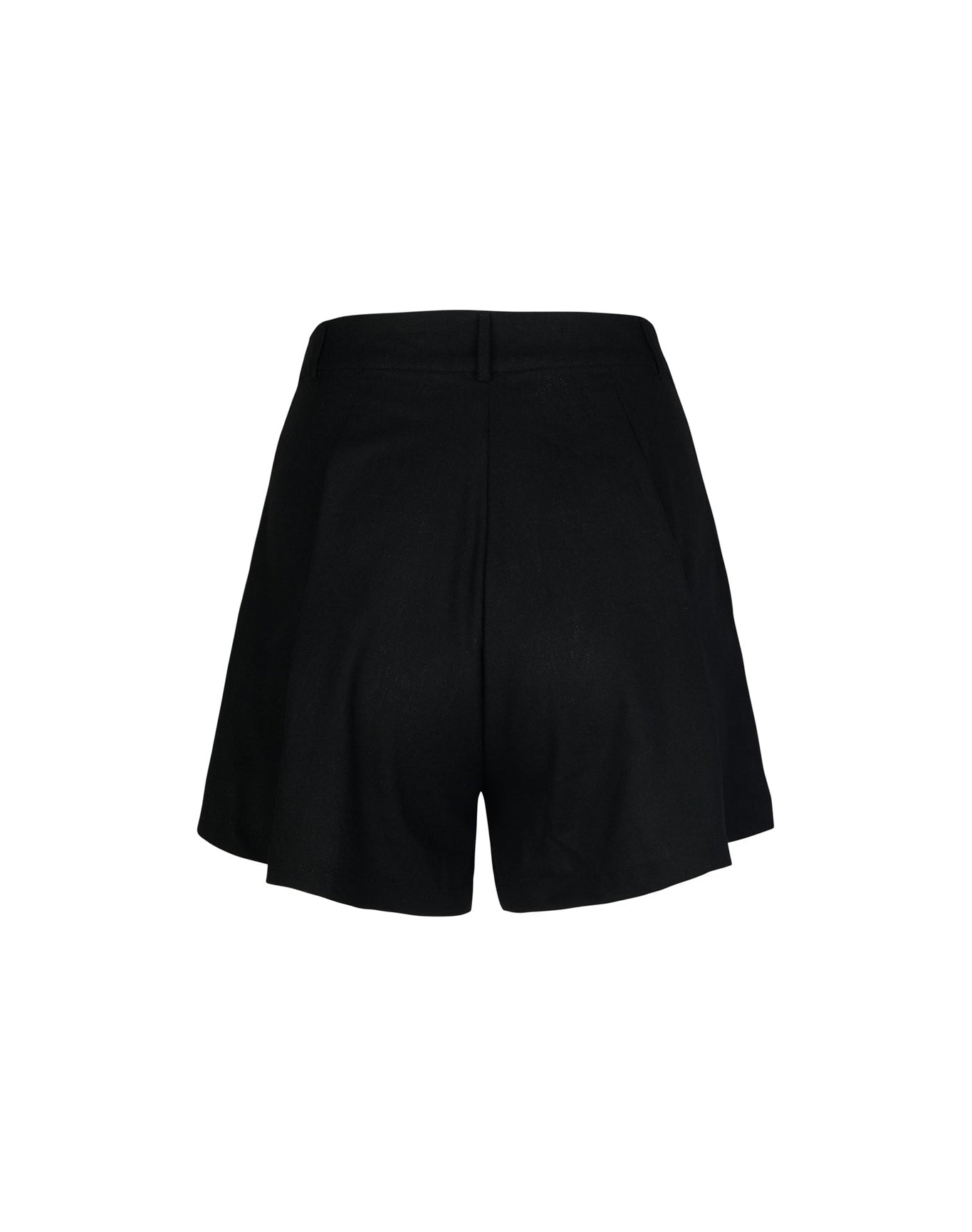 Nancy Linen Blend Shorts | Black