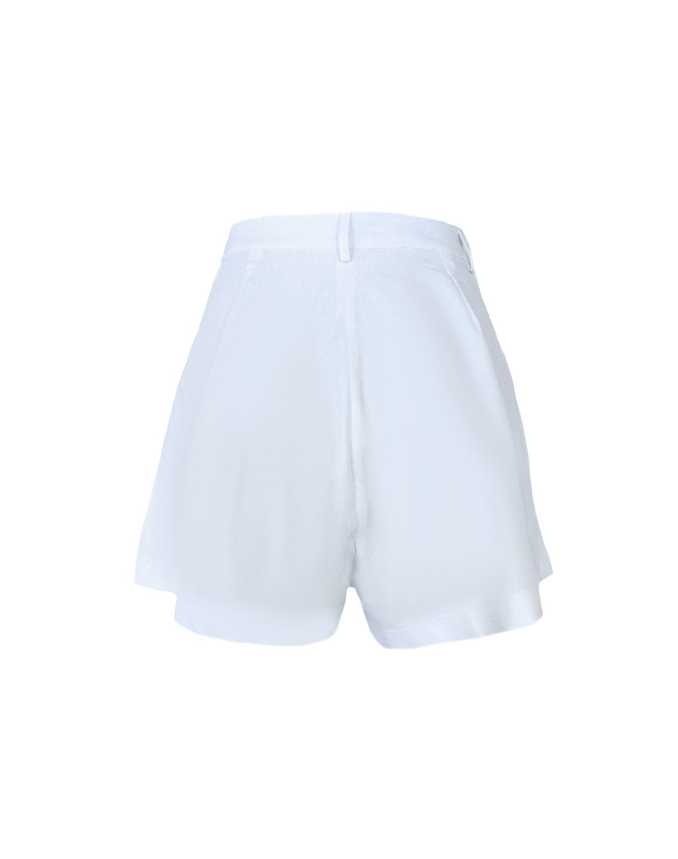 Nancy Linen Blend Shorts | White