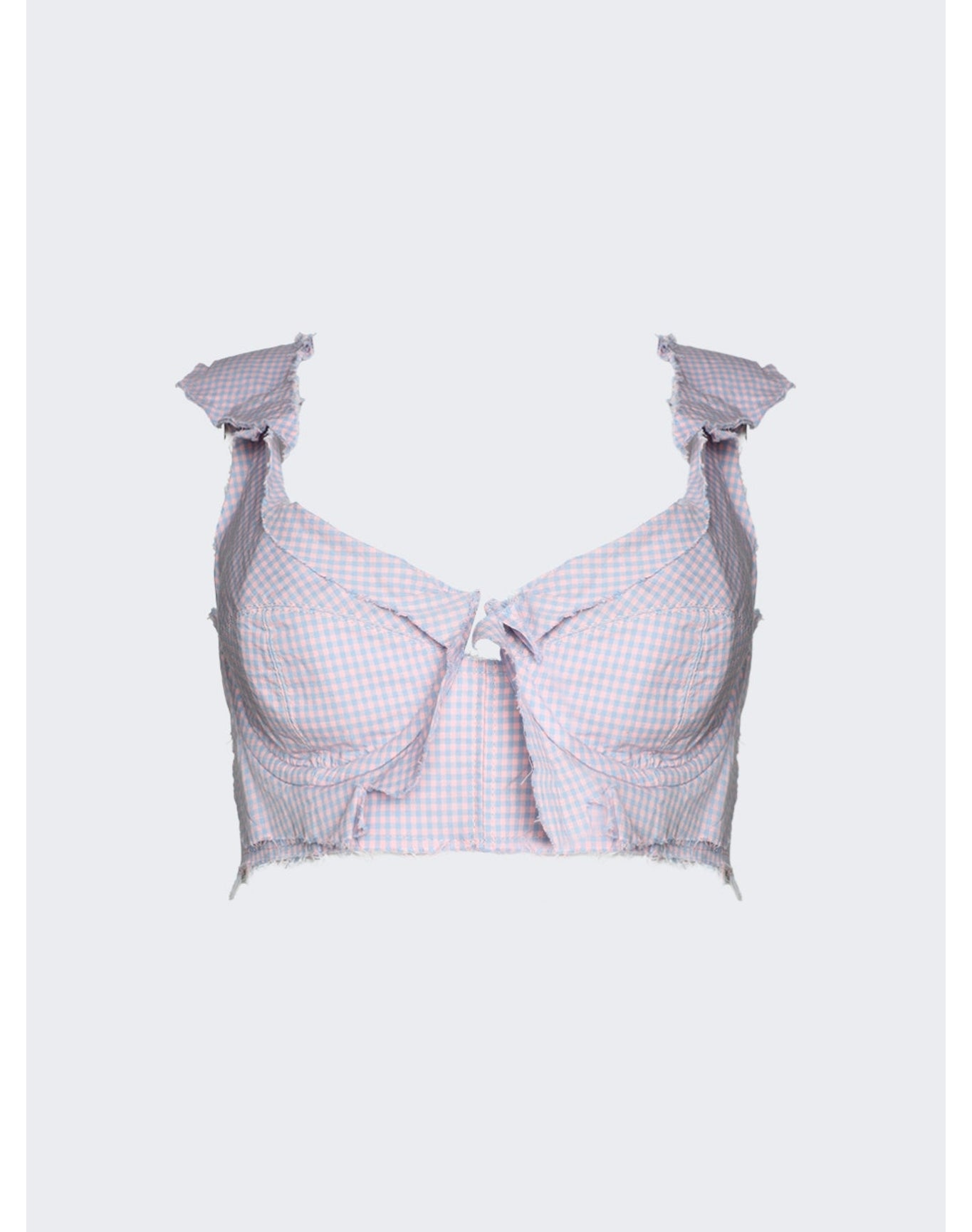 Natasha Zinko | Women | Checked Distressed Bra | Purple