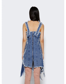 Natasha Zinko | Women | Distressed Denim Corset Dress | Light Blue