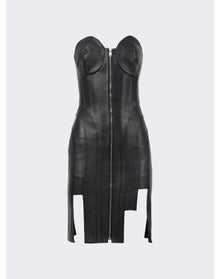 Natasha Zinko | Women | Leather Corset Cone Dress | Black