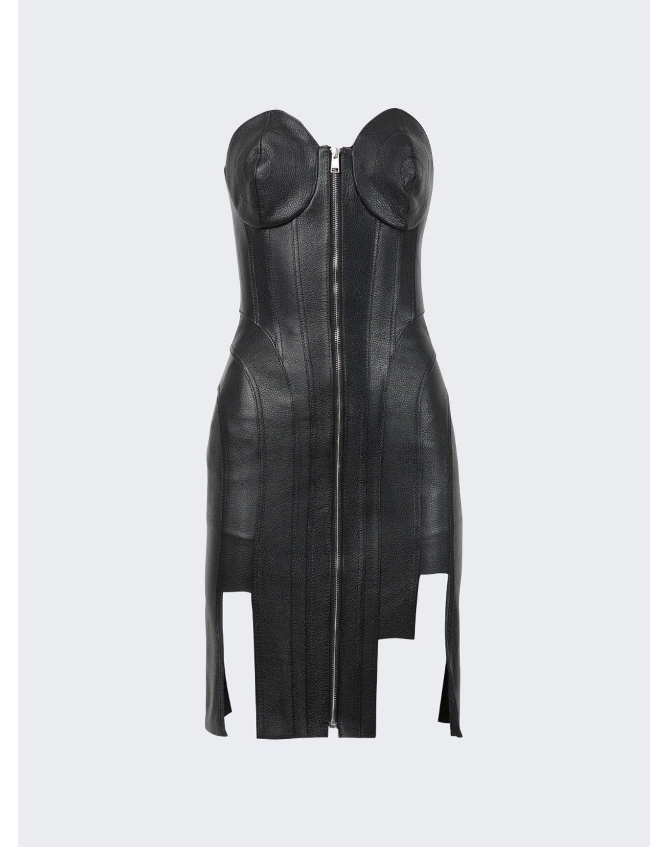 Natasha Zinko | Women | Leather Corset Cone Dress | Black