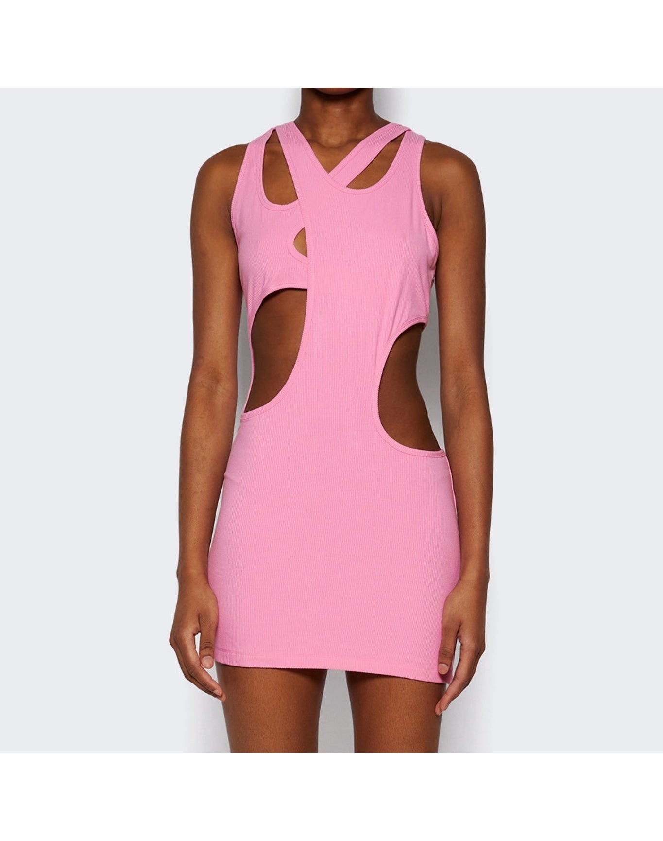 Natasha Zinko | Women | Stretch Cut Out Mini Dress | Pink