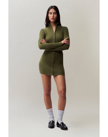 Nell Zip Up Dress | Forest