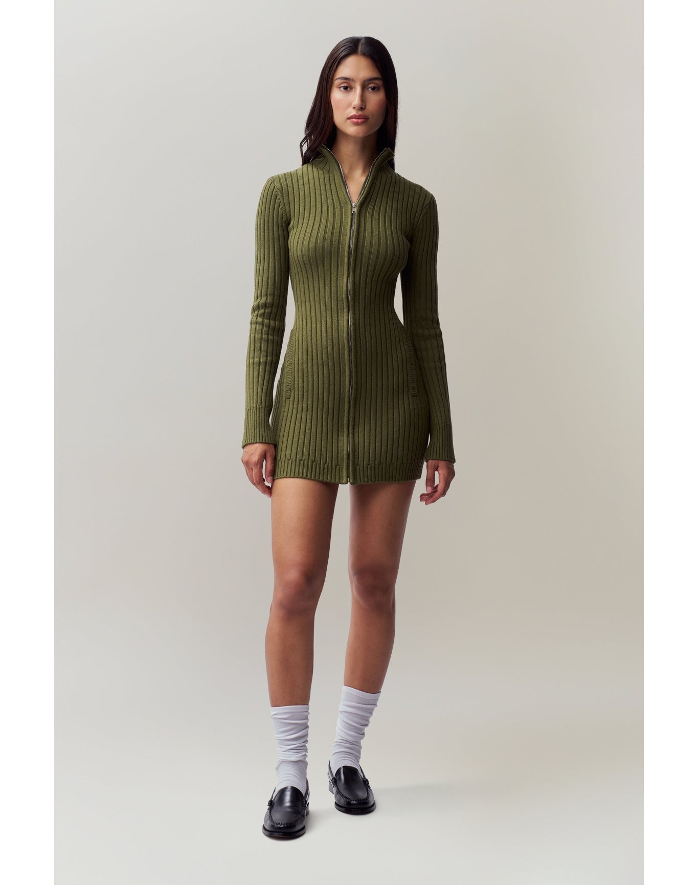 Nell Zip Up Dress | Forest