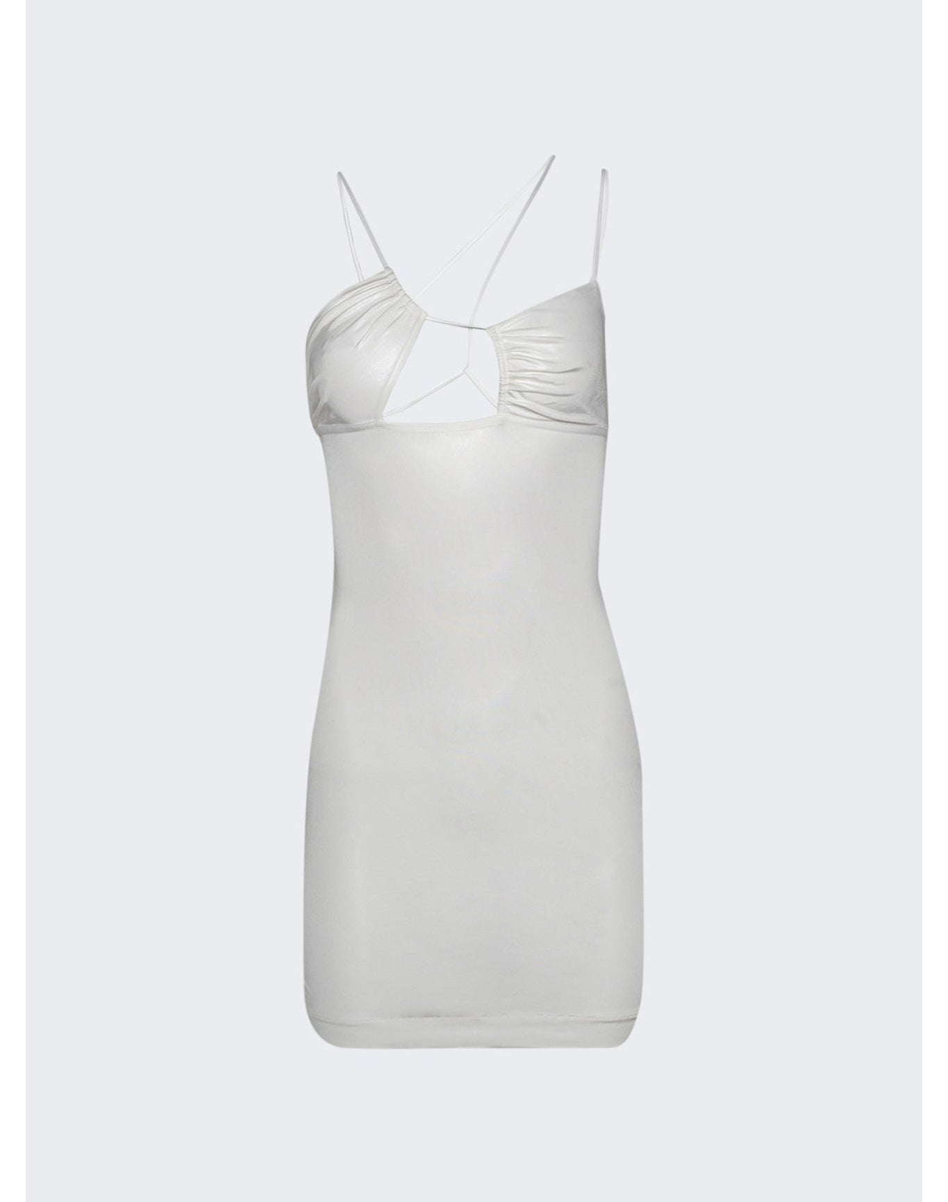 Nensi Dojaka | Women | Asymmetric Bra Dress | Glossy White