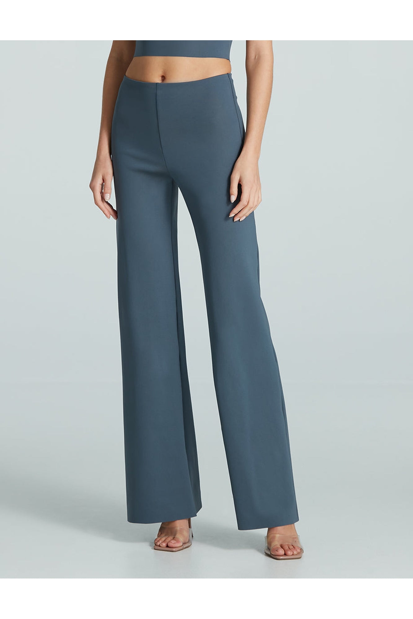 Neoprene Wide Leg Pant | Storm