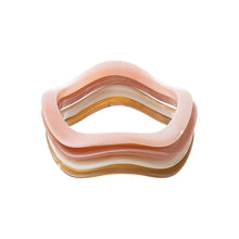 Colored Wavy Resin Bangle Stack Set - Adina's Jewels