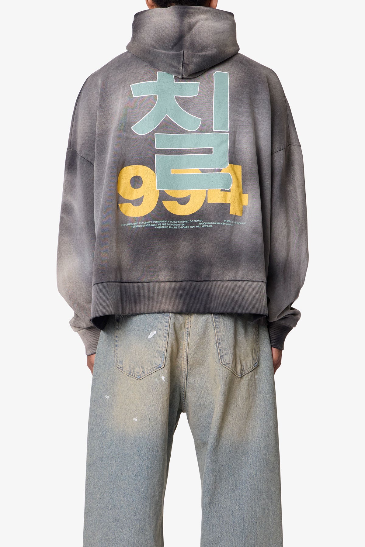No Room in Hell Printed Hoodie | Washed Black