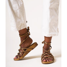 Noemi Lace Up Gladiator Sandal | Bronze