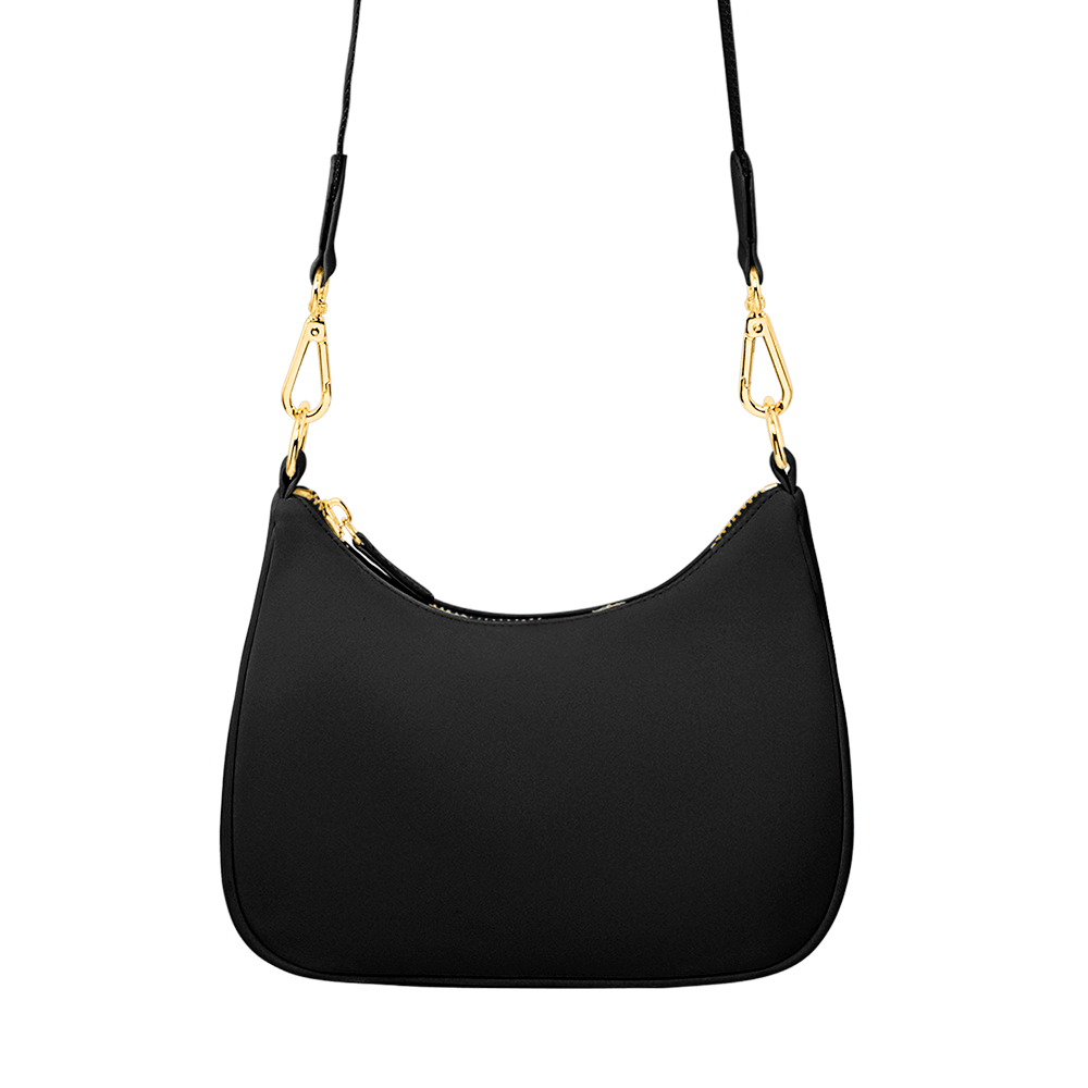 Curved Crossbody Bag | Noir