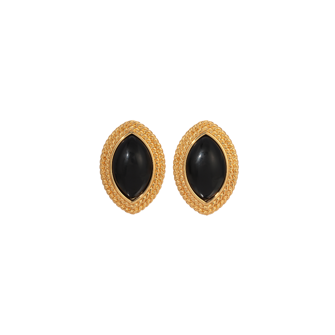 Noir Earrings | 18K Gold-Plated on Brass