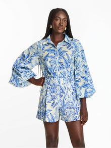 Printed Cotton Voile Nora Shirt | Toile Blu