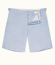 Norwich Linen Tailored Fit Linen Blend Shorts | Light Blue