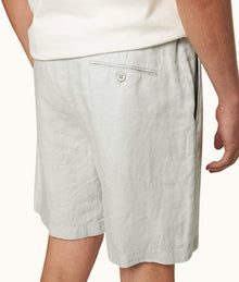 Norwich Linen Tailored Fit Linen Shorts | White Jade