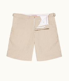 Norwich Seersucker Seersucker Stripe Tailored Fit Shorts Woven | Chai/White Stripe