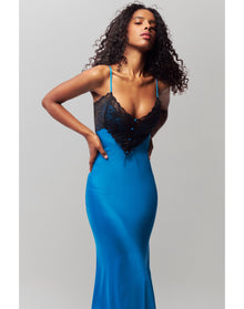Nova Slip Midi Dress | Sapphire