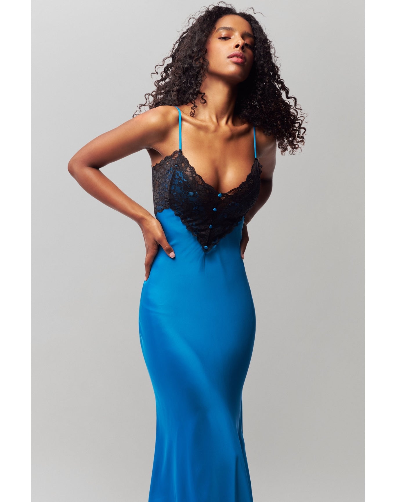 Nova Slip Midi Dress | Sapphire