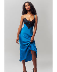 Nova Slip Midi Dress | Sapphire