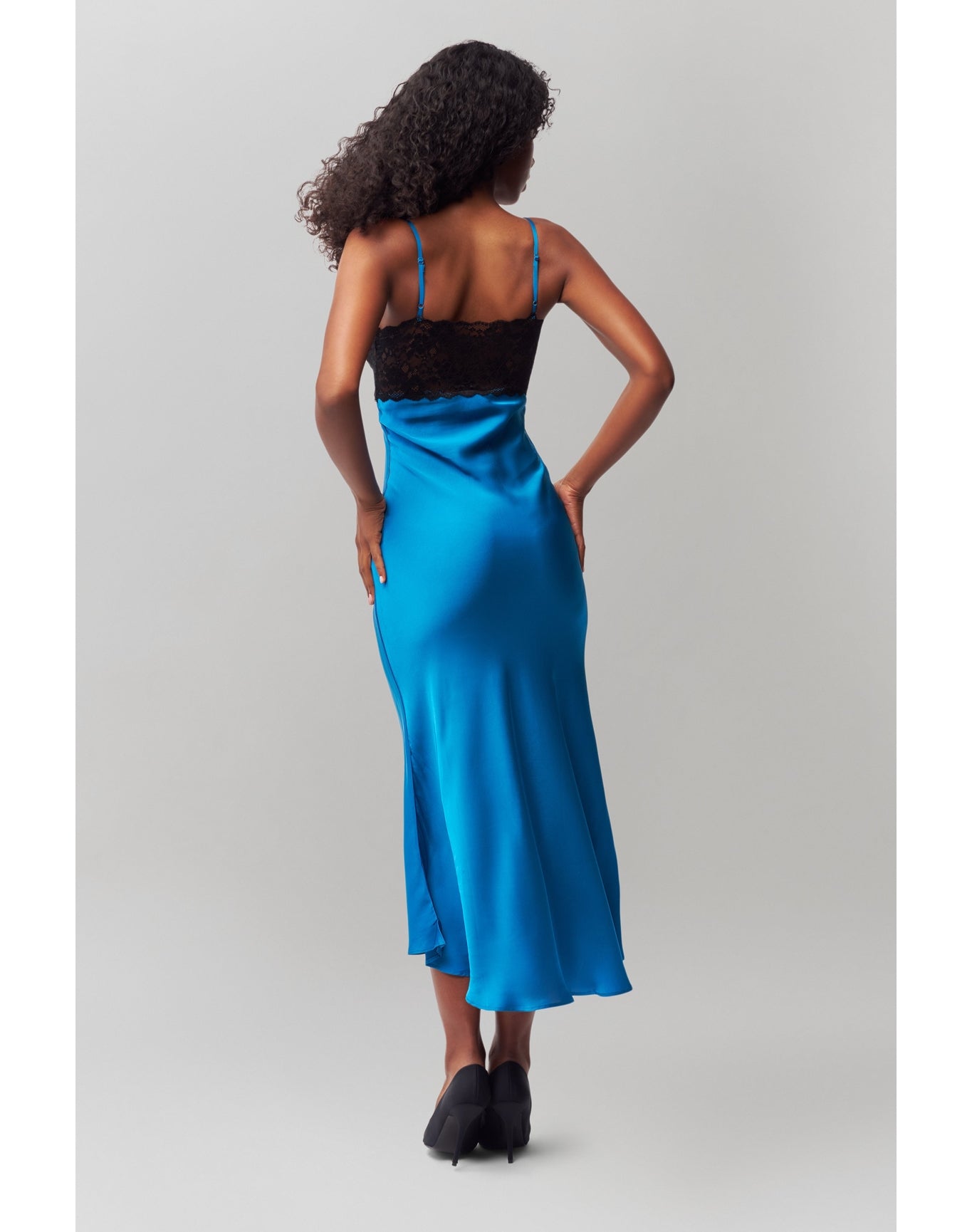 Nova Slip Midi Dress | Sapphire