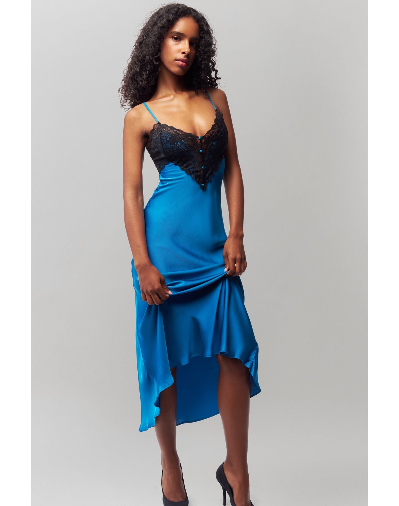 Nova Slip Midi Dress | Sapphire