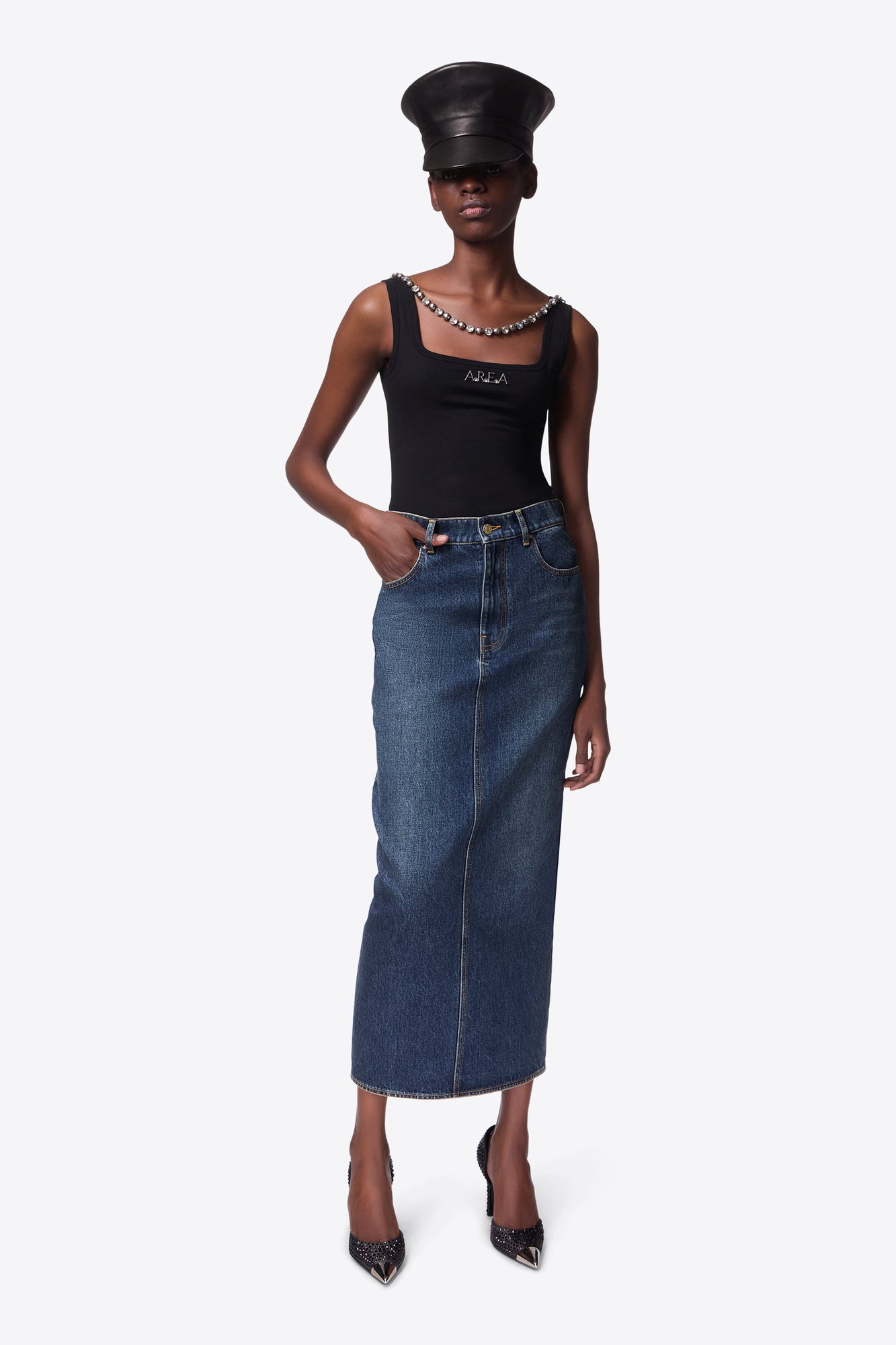 AREA Nameplate Tank Top | Black