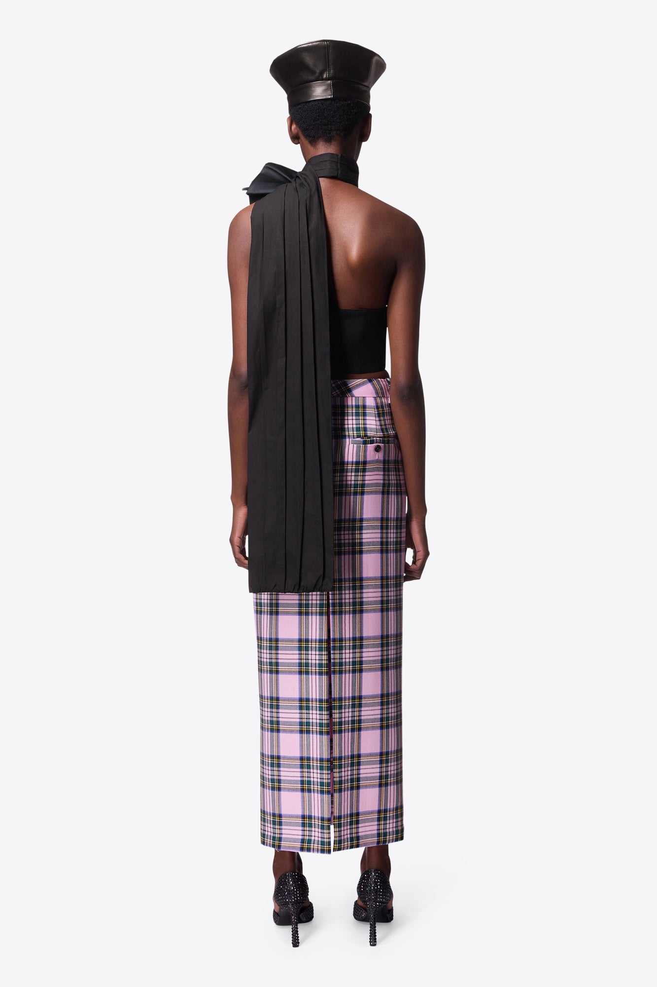 Checked Midi Skirt | Pink Multi