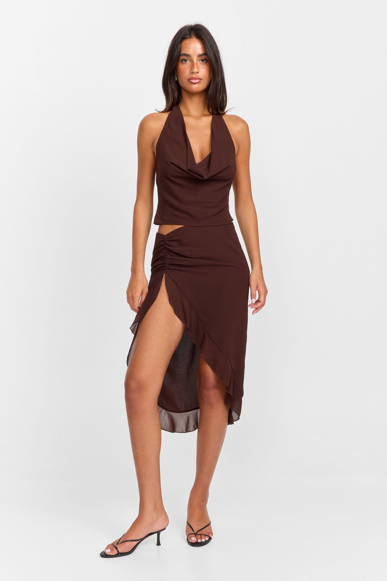 Serene Midi Skirt | Brown