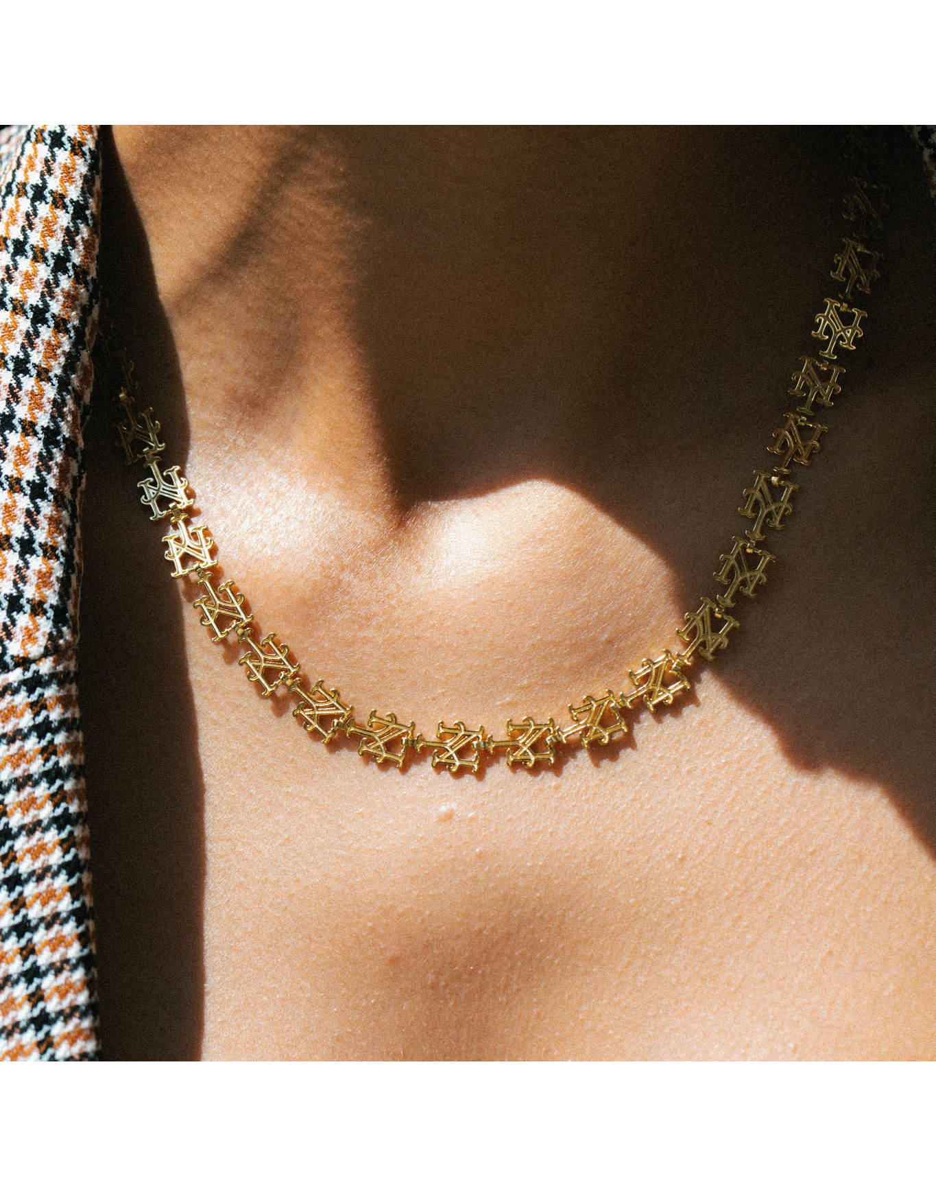 Ny Mets Cut Necklace | Gold Vermeil