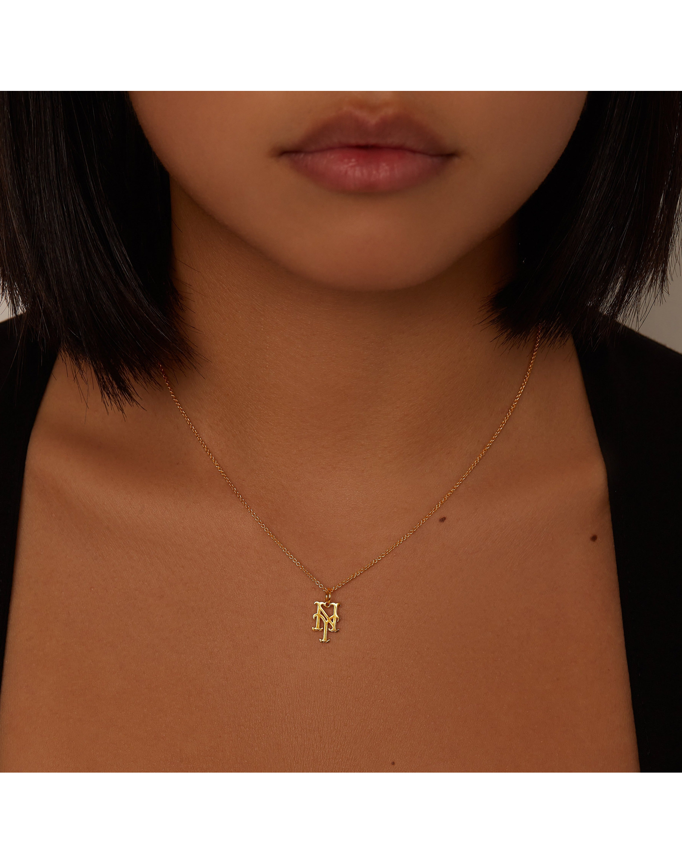 Ny Mets Mini Pendant Necklace | Gold Vermeil and Sterling Silver