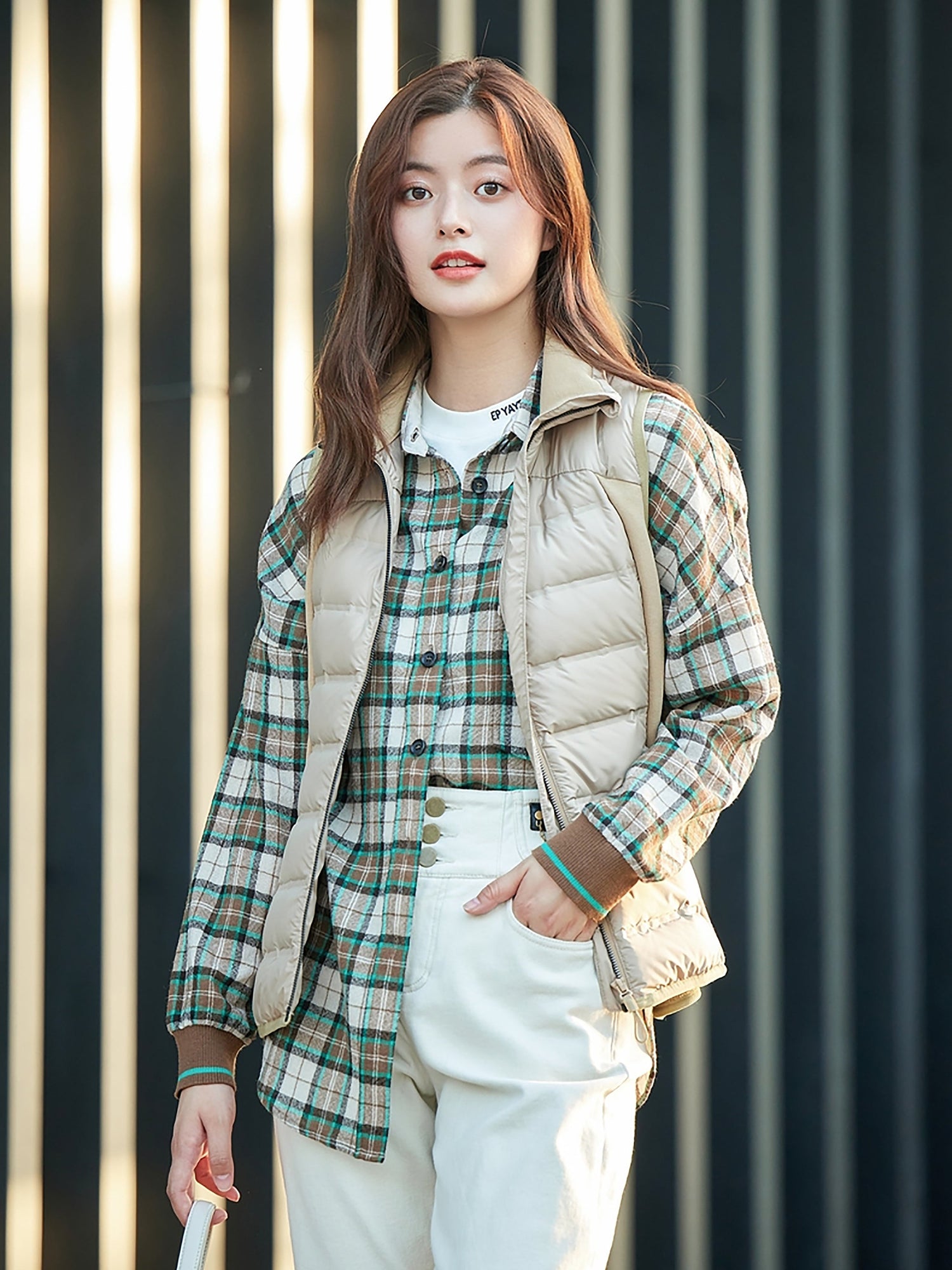 Check Oversize Shirt | Green