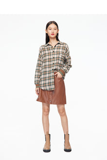 Check Oversize Shirt | Green