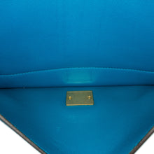 Celine | Pre-Owned Leather Frame Shoulder Bag | Black/Blue