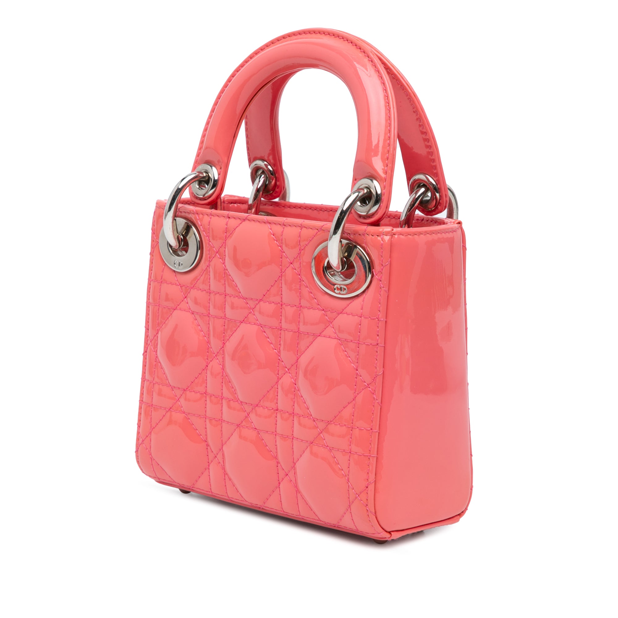 Dior | Pre-Owned Micro Patent Cannage Lady Dior | Pink
